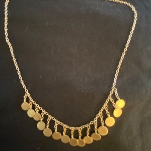 STUNNING RARE Vintage Choker Style ME & RO 10K gold hanging disc Necklace